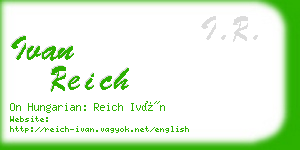 ivan reich business card